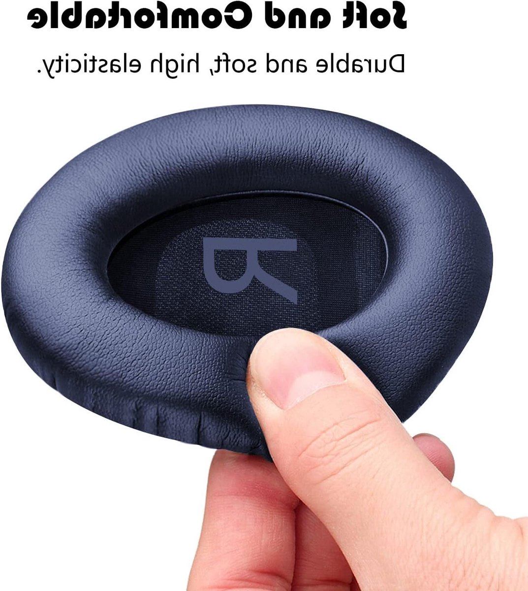 Vervangende Oorkussens voor Noise Cancelling Hoofdtelefoons van PU Leer, Zacht en Comfortabel (Donkerblauw)