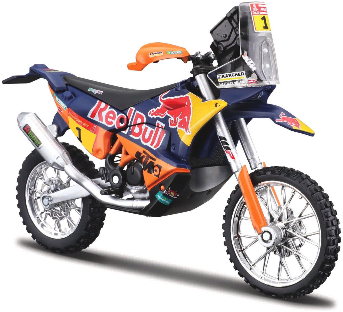 New Ray 1:18 Ktm 450 Dakar 1 Motorfiets Zilver