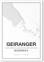 Poster/plattegrond GEIRANGER - A4