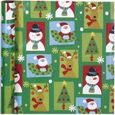 Gift Deco Inpakpapier Vierkante Kerst 400 X 70 Cm Groen