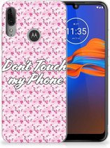 GSM Hoesje Motorola Moto E6 Plus Silicone-hoesje Flowers Pink DTMP