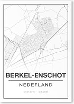 Poster/plattegrond BERKEL ENSCHOT - A4