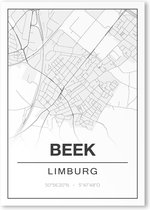 Poster/plattegrond BEEK - A4 | bol.com