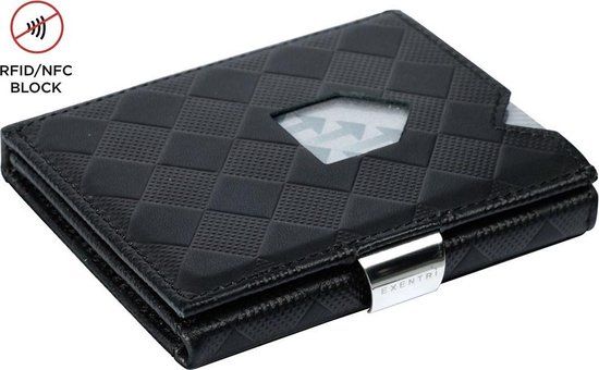 Exentri Leather Wallet Black chess