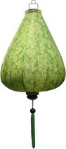 Groene zijden lampion lamp druppel - DR-GR-62-S