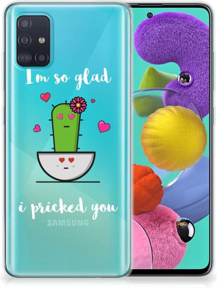 TPU Hoesje voor Samsung Galaxy A51 Telefoonhoesje met Naam Cactus Glad
