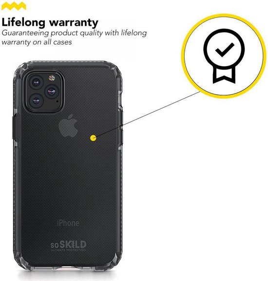 SoSkild iPhone 11 Pro Hoesje Defend Heavy Impact - Smokey Grey