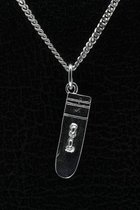 Zilveren Snowboard ketting hanger - 2