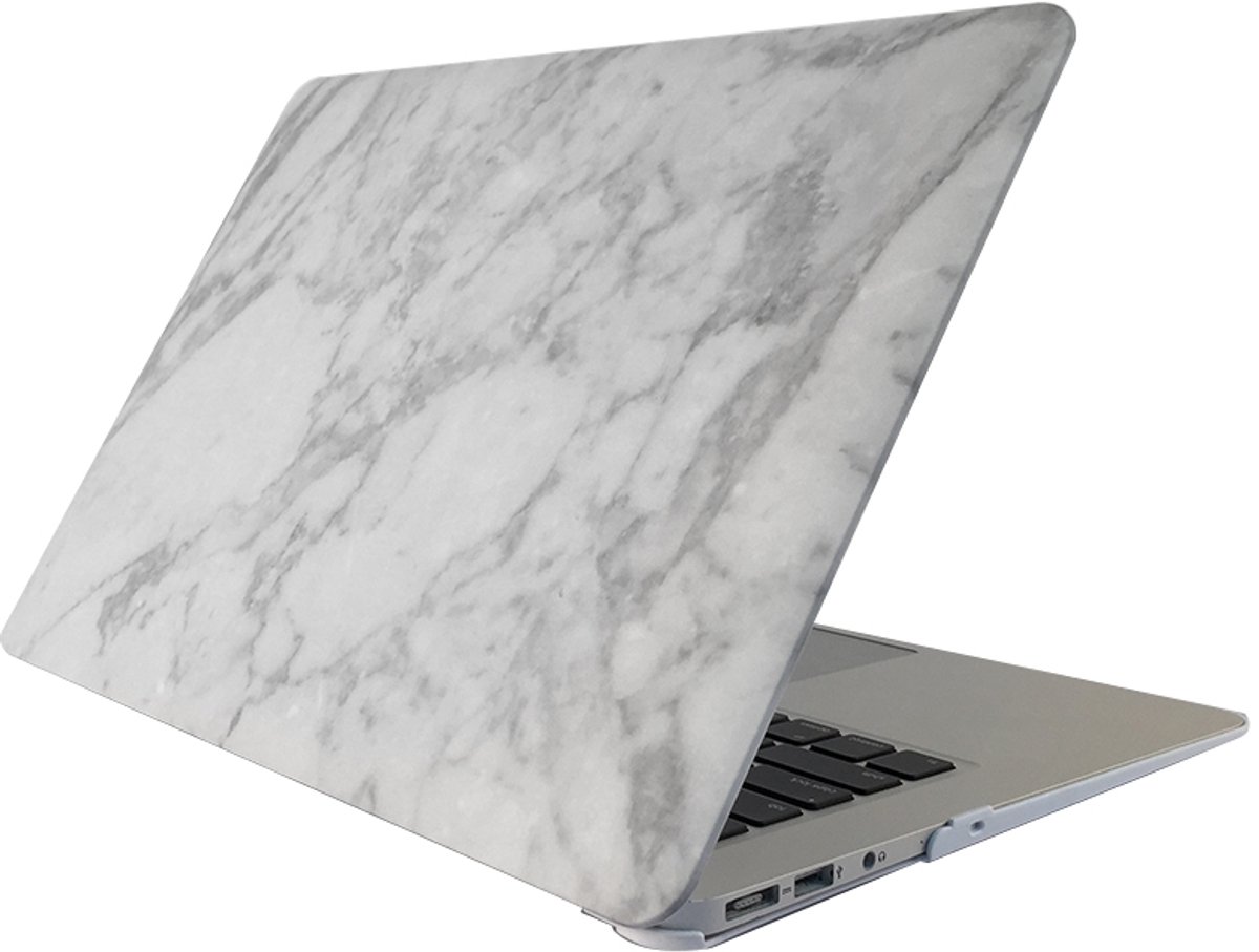 Mobigear Laptophoes geschikt voor Apple MacBook Pro 13 Inch (2008-2012) Hoes Hardshell Laptopcover MacBook Case | Mobigear Marble - Wit / Grijs - Model A1278