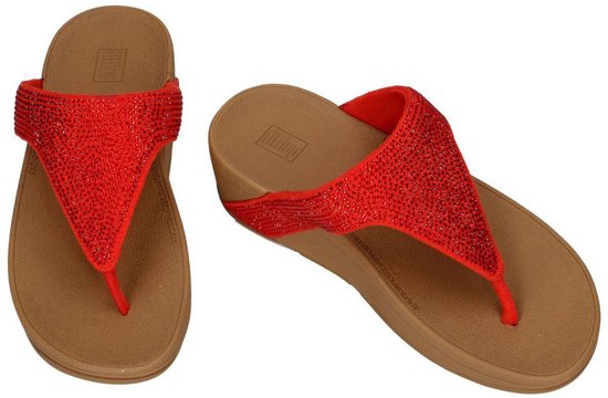 Fitflop -Dames - rood - slipper - muiltje - maat 36 | bol.com