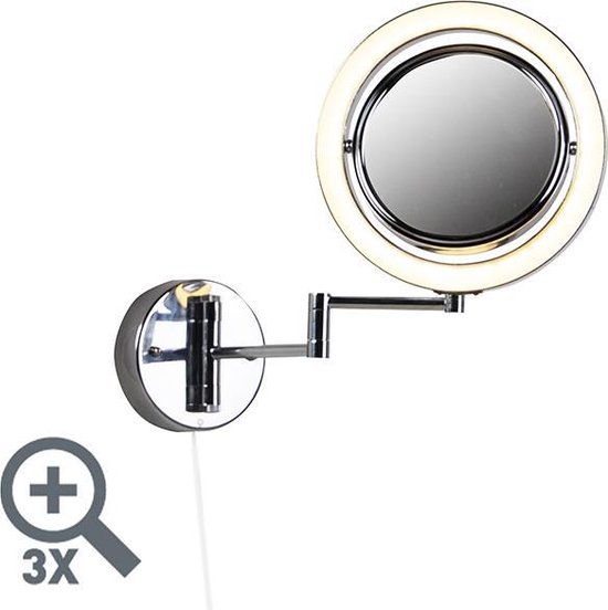 Chrome Lampe LED 11W pour Armoire de Toilette/Miroir de Salle de Bain Tirette