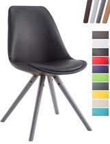 CLP Laval Bezoekersstoel - Rond - Kunstleer grijs zwart
