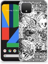 Silicone Back Case Google Pixel 4 Skulls Angel
