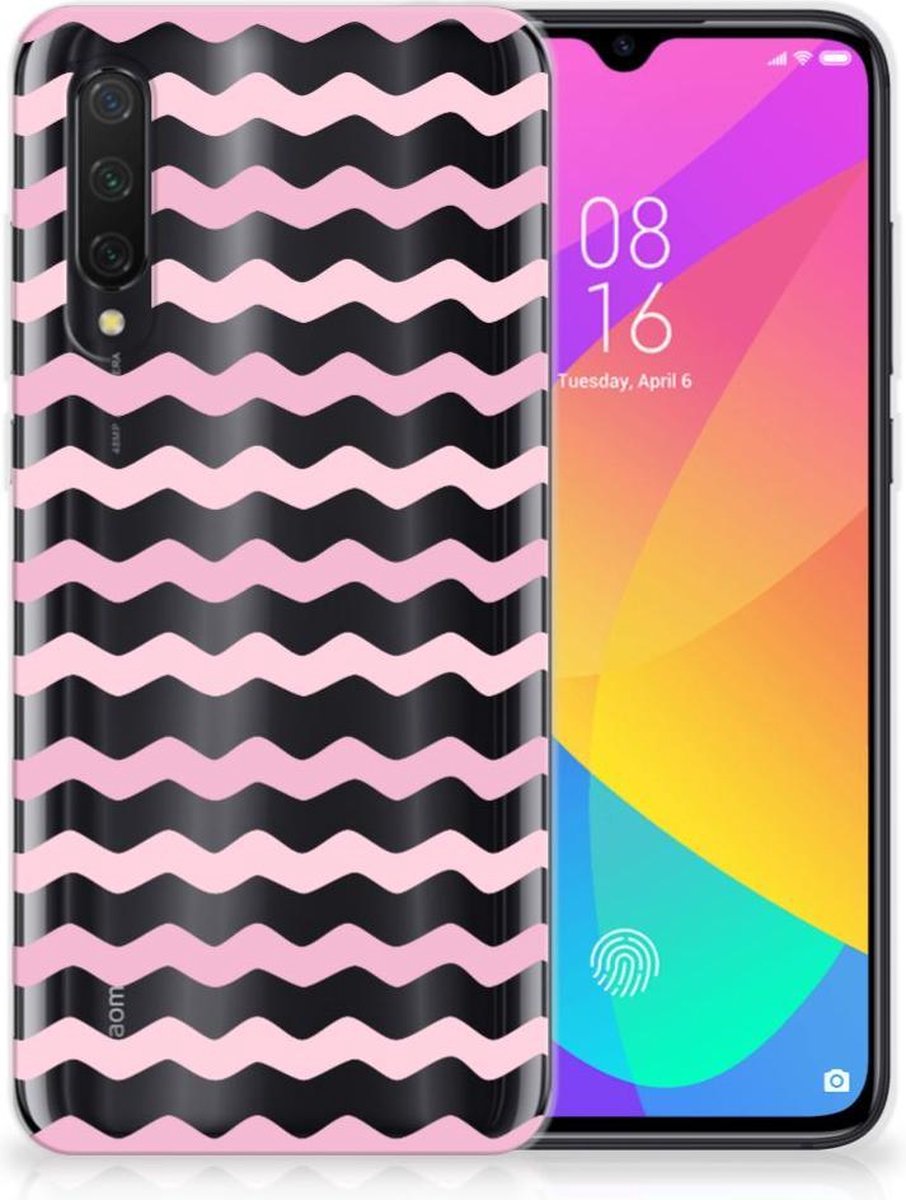 Xiaomi Mi 9 Lite TPU bumper Waves Roze