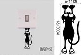 3D Sticker Decoratie Cartoon Black Cat Cute DIY Vinyl Wall Stickers For Kids Rooms Home Decor Art Decals 3D Wallpaper Decoration Adesivo De Parede - CAT2 / Large