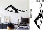 3D Sticker Decoratie GYM Zwemmen Muurstickers Home Decor Woonkamer Verwijderbare Vinyl Poster Zwemmen Wall Art Decals Adesivo De Parede Nursery Muurschildering - Swim8 / Small