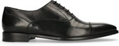 Manfield - Heren - Zwarte oxford veterschoenen - Maat 42