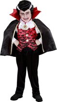 Widmann - Vampier & Dracula Kostuum - Gemeen Bijtende Vleermuis Vampier - Jongen - rood,zwart - Maat 116 - Halloween - Verkleedkleding
