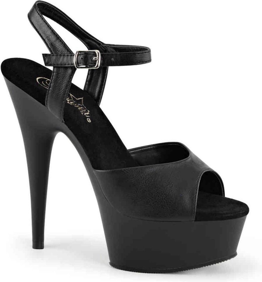 EU 39 = US 9 | DELIGHT-609 | 6 Heel, 1 3/4 PF Ankle Strap Sandal