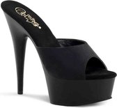 Pleaser Sandaal met enkelband -39 Shoes- DELIGHT-601PS US 9 Zwart