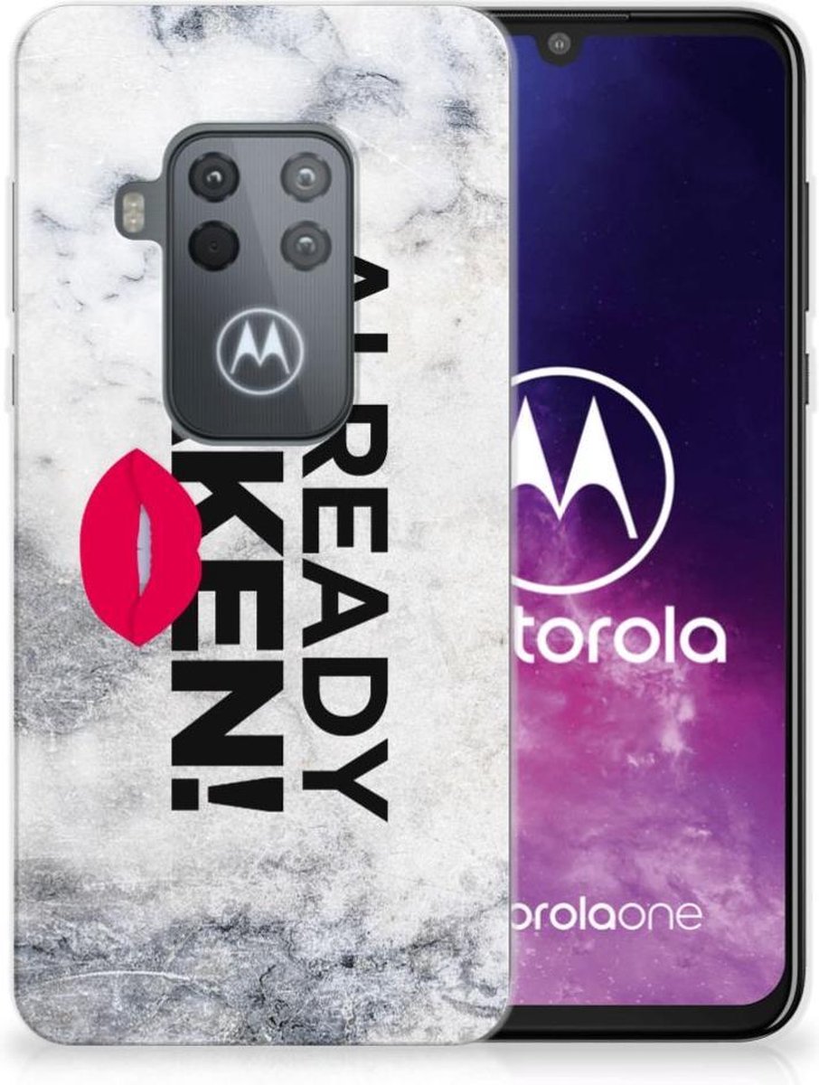 Motorola One Zoom Siliconen hoesje met naam Already Taken White