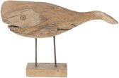 Zomer - Whale On Stand Teak  Natural 39x10x30cm