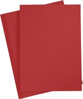 Creotime karton 21 x 29,7 cm 10 stuks 220 g rood