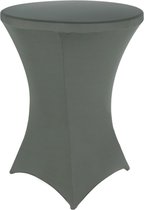 Statafelrok grijs 80 cm - Statafel Tafelrok - Statafelhoes - Stretch – ∅80 x 110 cm – geschikt voor Horeca Evenementen - Sta Tafel Hoes - Statafel - Staantafelhoes - Cocktailparty