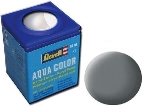 Revell Aqua #47 Mouse Grey - Matt - RAL7005 - Acryl - 18ml Verf potje |  bol.com
