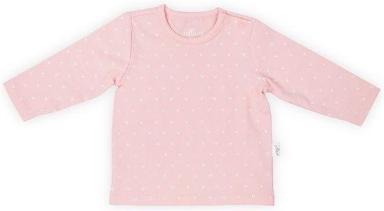 Jollein Shirt longsleeve Hearts soft pink Maat 50/56