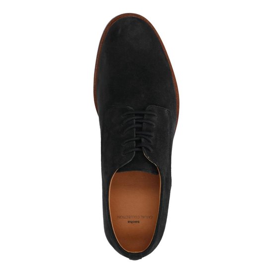 bol.com | Sacha - Heren - Zwarte suède veterschoenen - Maat 44