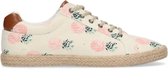 Sacha - Heren - Beige veterschoenen met print en rieten zool - Maat 46