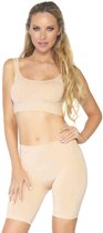 Leg Avenue Tanktop en shorts set -M/L- Seamless Beige