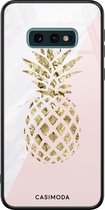 Samsung S10e hoesje glass - Ananas | Samsung Galaxy S10e case | Hardcase backcover zwart