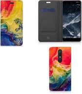 Nokia 5.1 (2018) Bookcase Watercolor Dark