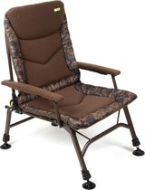 Faith Big Camou Chair - Karperstoel - Vistoel - Verstelbaar Opvouwbaar - 95 x 66 x 105cm