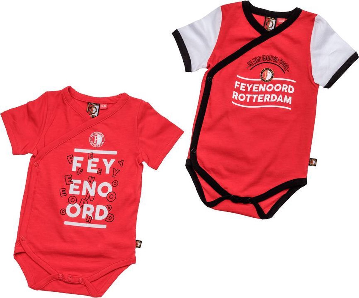Feyenoord Romper Duo, rood/wit, Baby Boys | bol