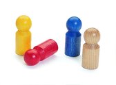 Nic Mannetjes 7 Cm Hout Multicolor 6 Stuks