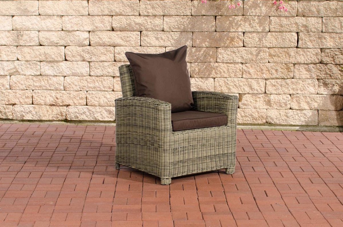 CLP Fisolo Fauteuil - 5mm rond Polyrotan natura aardsbruin