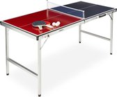 table de ping-pong relaxdays pliable - table de ping pong - filet de tennis de table - balles