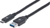 Manhattan 354981 USB-kabel 3 m USB 3.2 Gen 1 (3.1 Gen 1) USB C USB A Zwart