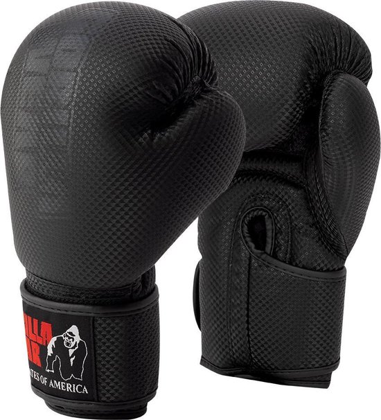 Gorilla Wear Montello Bokshandschoenen - Boxing Gloves - Boksen - Zwart/Rood - 10 oz
