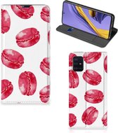 Geschikt voor Samsung Galaxy A51 Flip Style Cover Pink Macarons