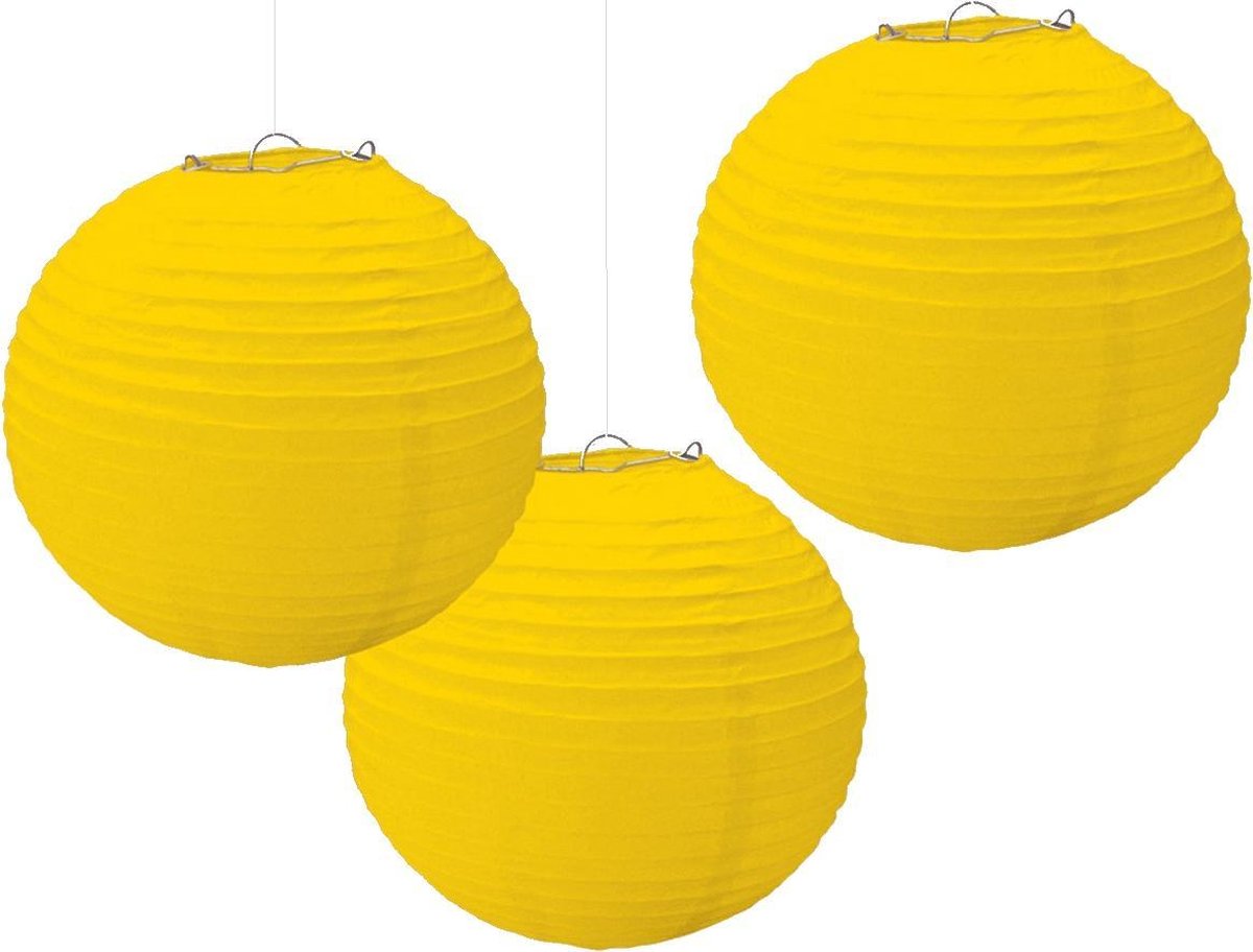 "Gele hang decoratie - Feestdecoratievoorwerp - One size"