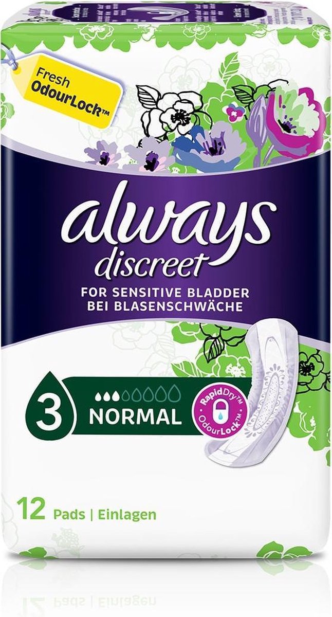 Goedkoopste Always Discreet Normal Maandverband 12 stuk(s