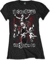 5 Seconds Of Summer Dames Tshirt -XL- Spray Live Zwart