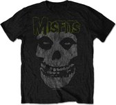 Misfits Heren Tshirt -S- Classic Vintage Zwart