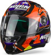 Nolan X-803 RS Ultra Carbon 24 Stoner Carbon Black Fluo Red Blue Integraalhelm - Motorhelm - Maat M