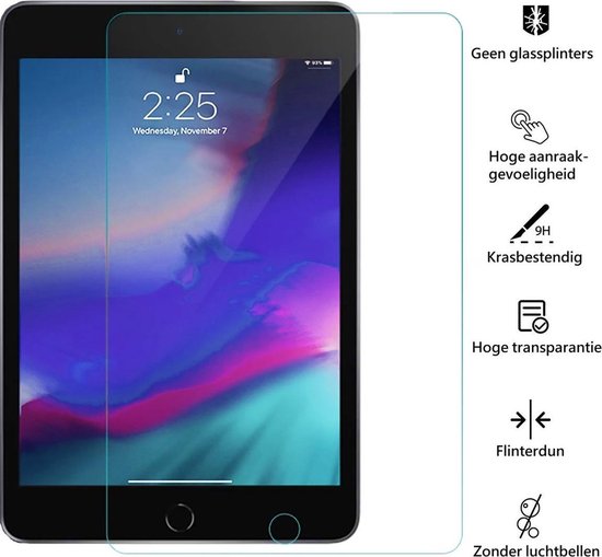 Screenprotector met hoge aanraakgevoeligheid, 9H krasbestendig, hoge transparantie en flinterdun.