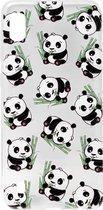 ADEL Siliconen Back Cover Softcase Hoesje Geschikt voor Samsung Galaxy A10/ M10 - Panda's